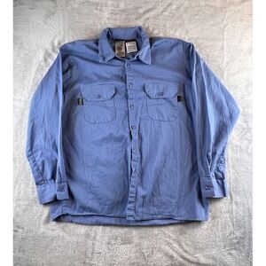 Aramark Westex Flame Resistant Shirt Mens 1XL Blue Ultra Soft FR Workwear